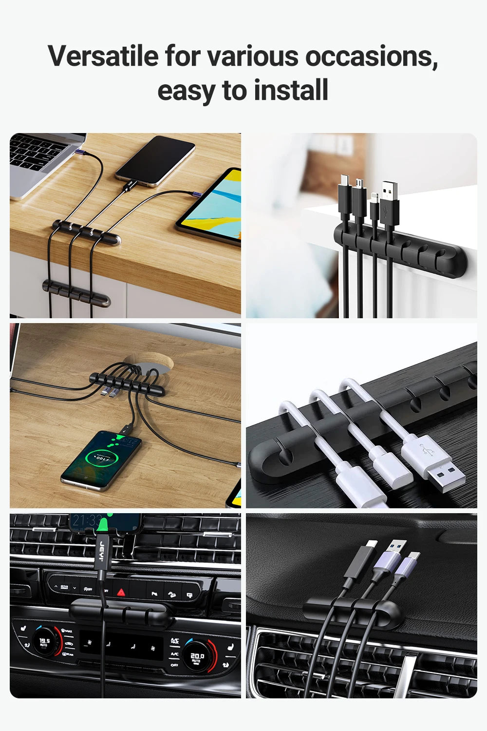 Adhesive Cable Holder Clips