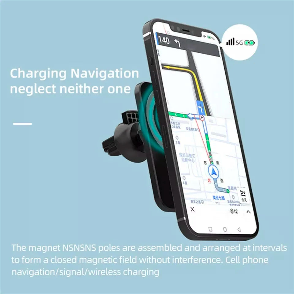 Magnetic Wireless Car Charger for iPhone