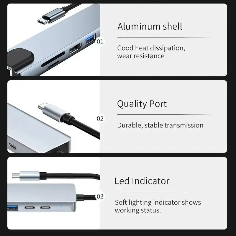 USB-C Hub 8-in-1