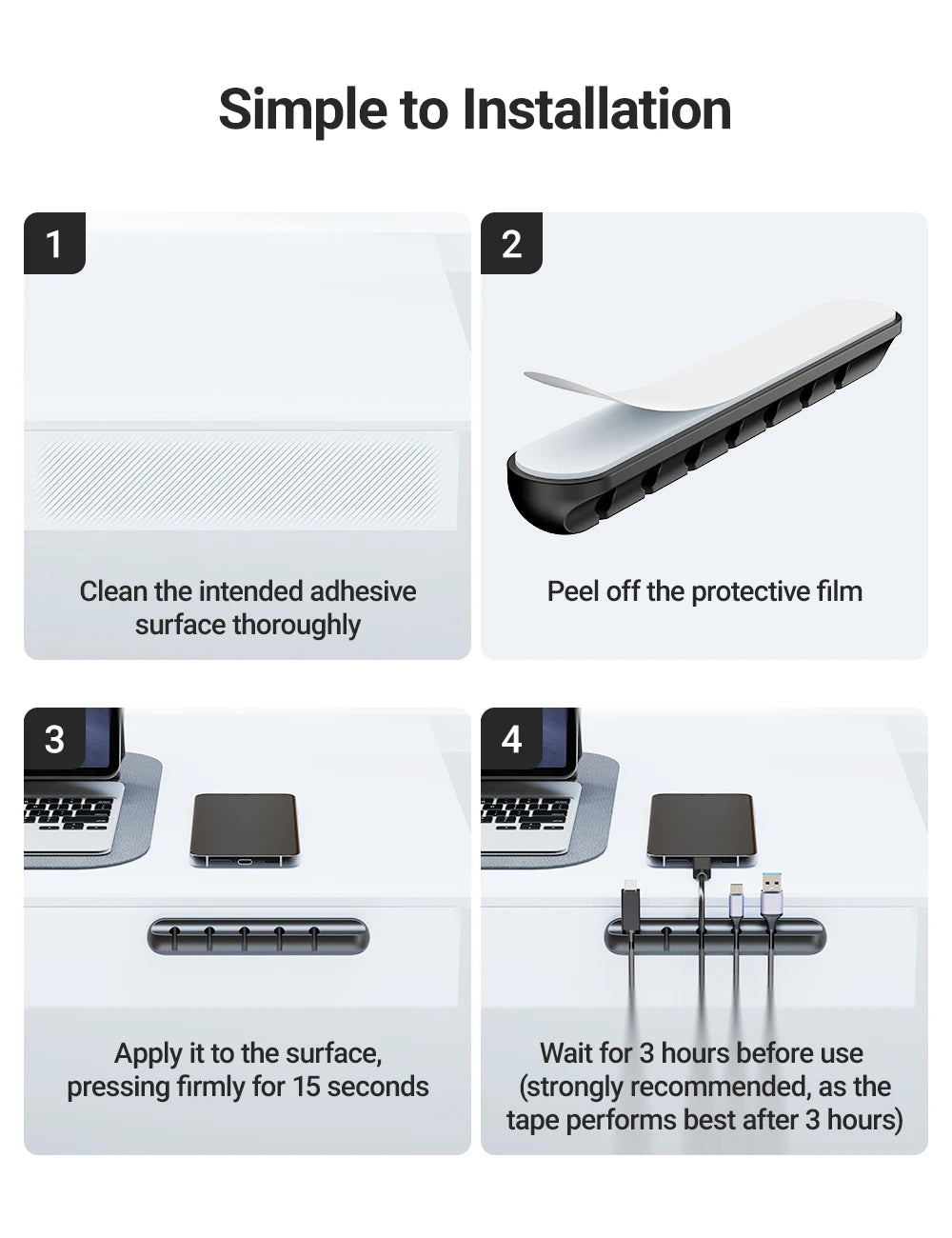 Adhesive Cable Holder Clips