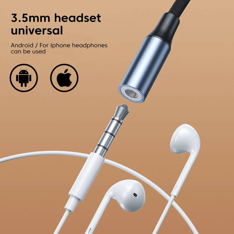 USB Type-C to 3.5mm Audio Adapter Cable