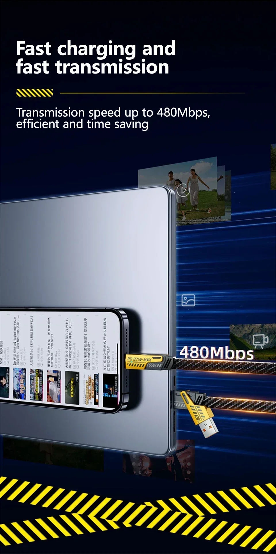 4 in 1 Mecha Fast Charging Data Cable