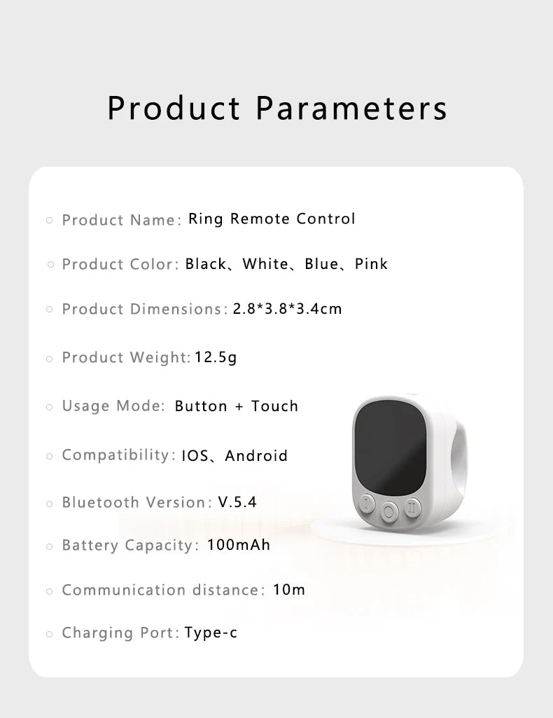 TikTok Scrolling Ring Remote Control