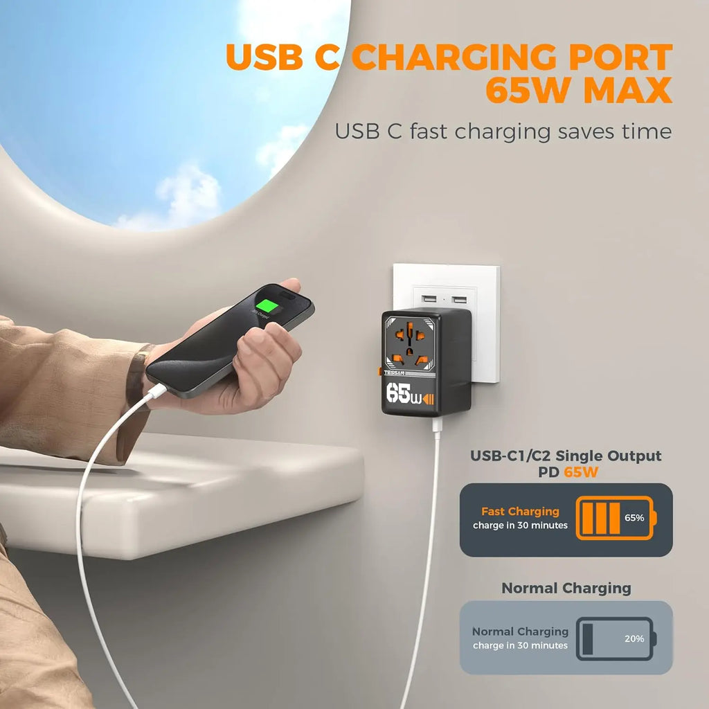 GaN Fast Charging Travel Adapter