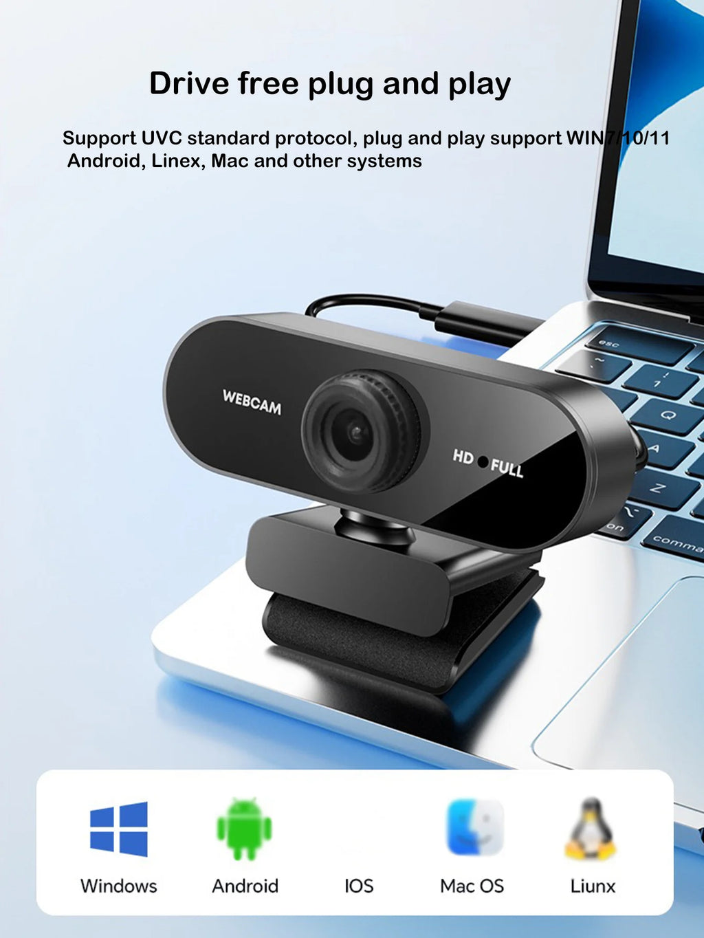 Professional 1080P HD USB Webcam