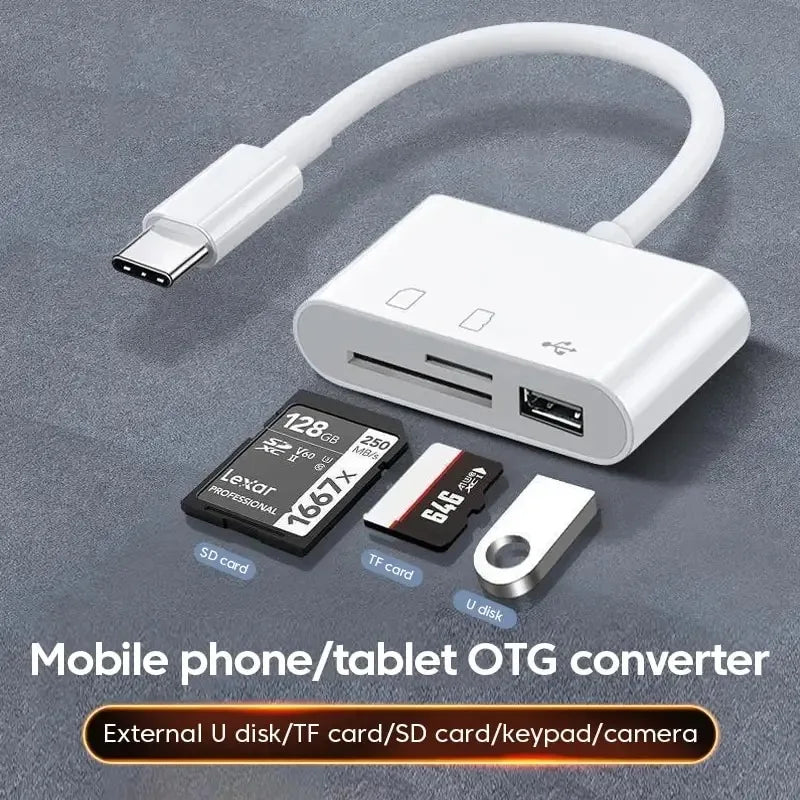 USB Type-C 3-in-1 Multi-Port Hub & Memory Card Reader