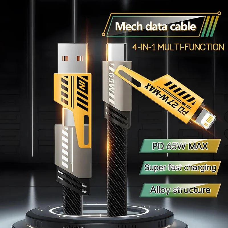4 in 1 Mecha Fast Charging Data Cable