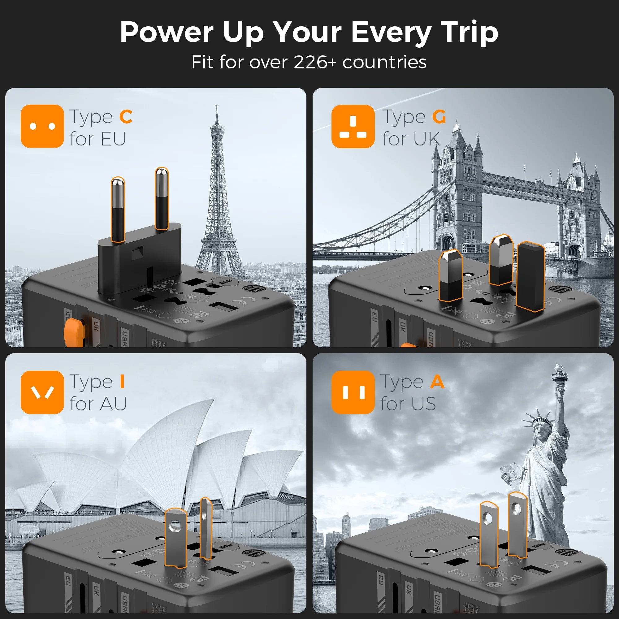 GaN Fast Charging Travel Adapter