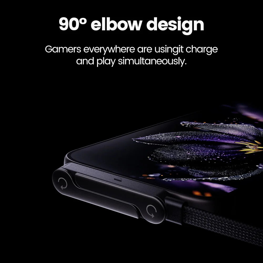65W USB-C Fast Charging Cable with Foldable Phone Holder