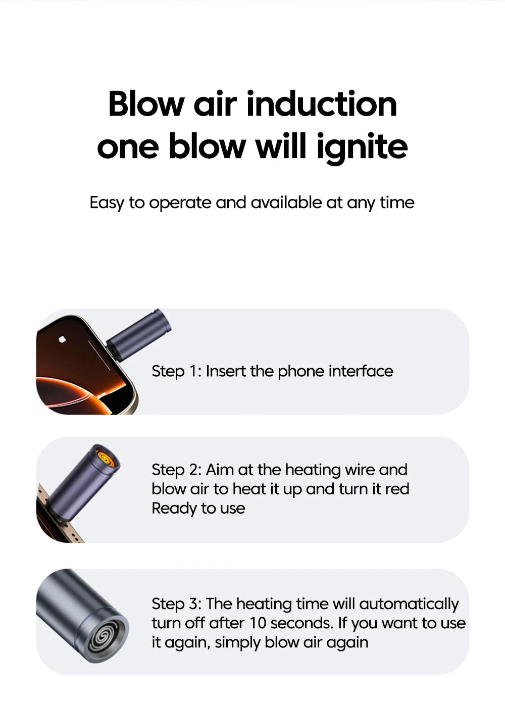 Type-C Mobile Cigarette Lighter