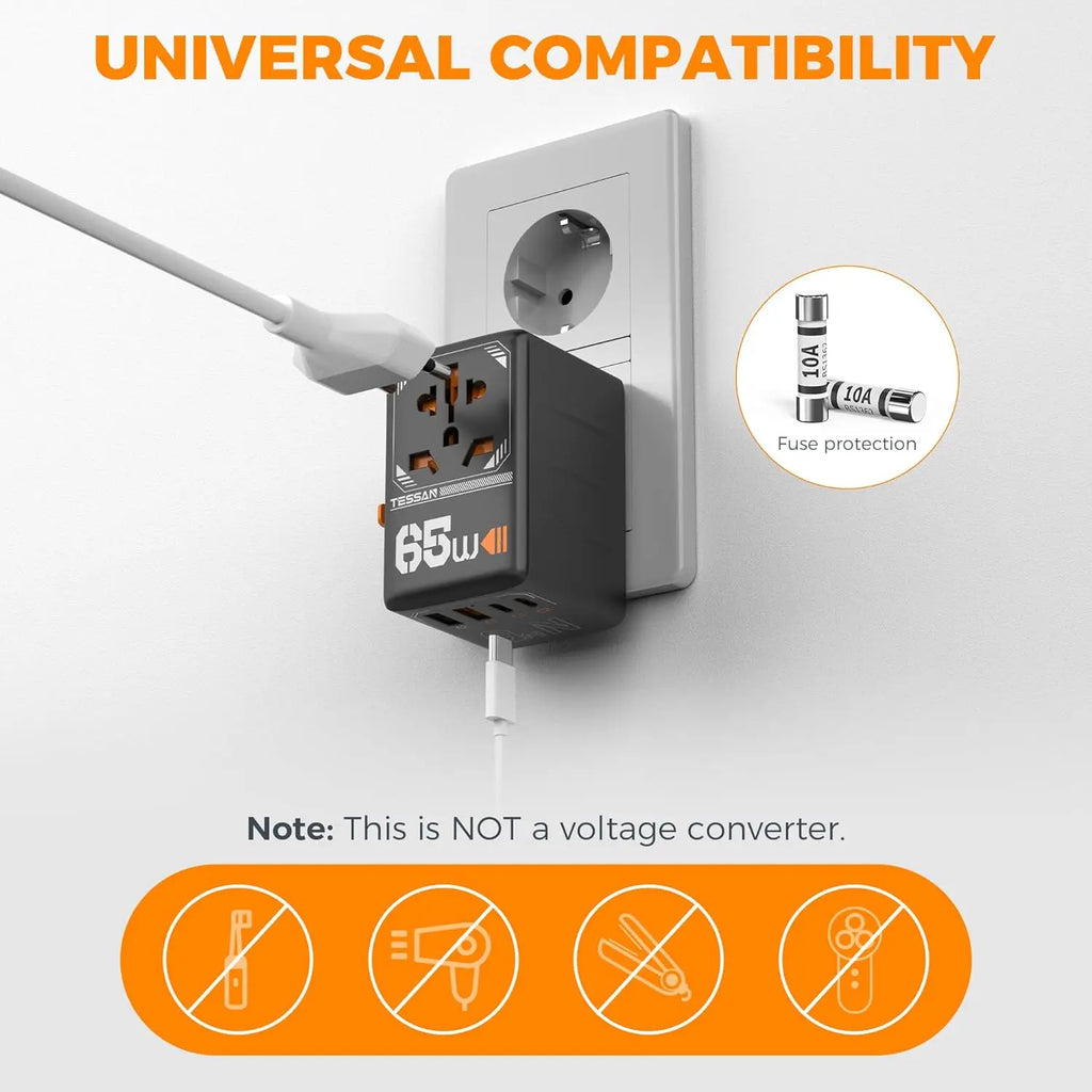 GaN Fast Charging Travel Adapter