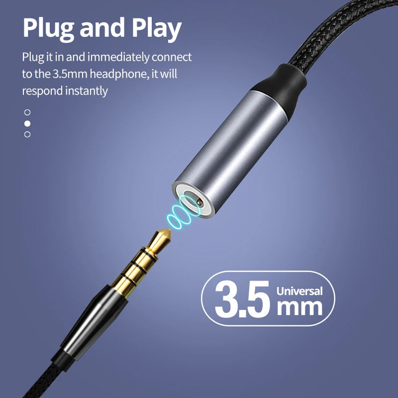 USB Type-C to 3.5mm Audio Adapter Cable
