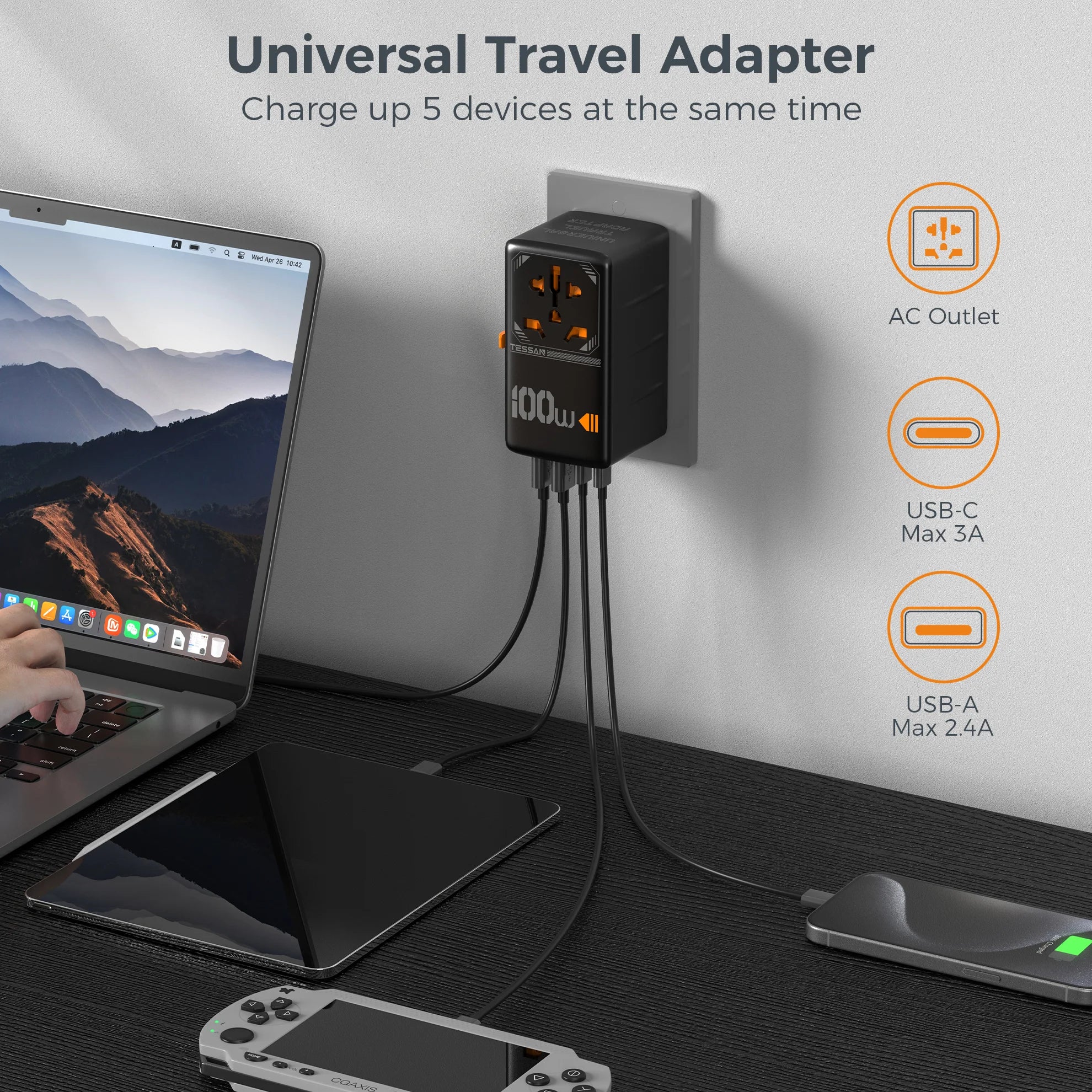 GaN Fast Charging Travel Adapter