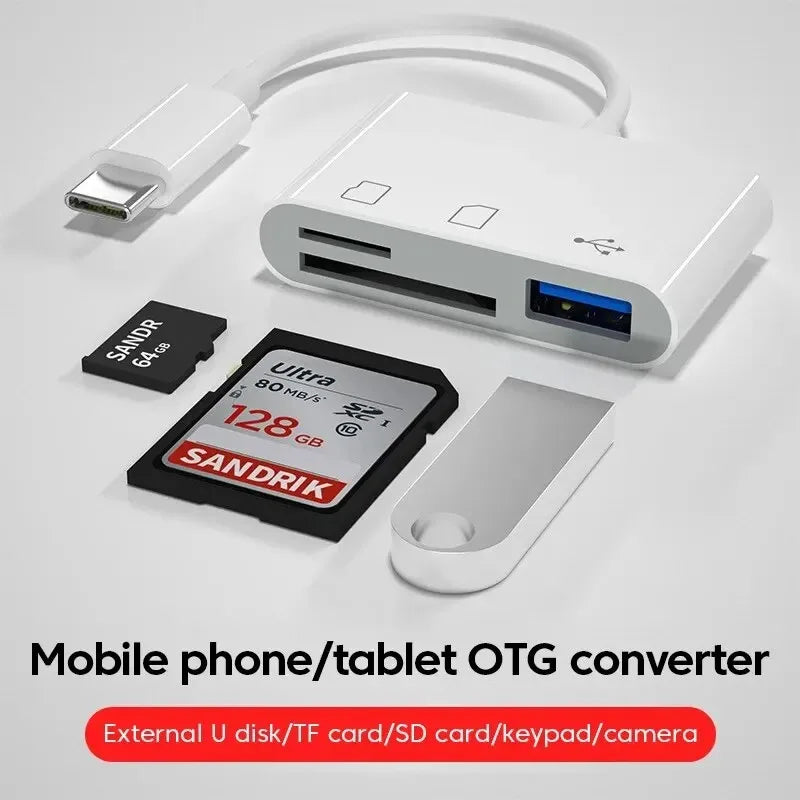 USB Type-C 3-in-1 Multi-Port Hub & Memory Card Reader