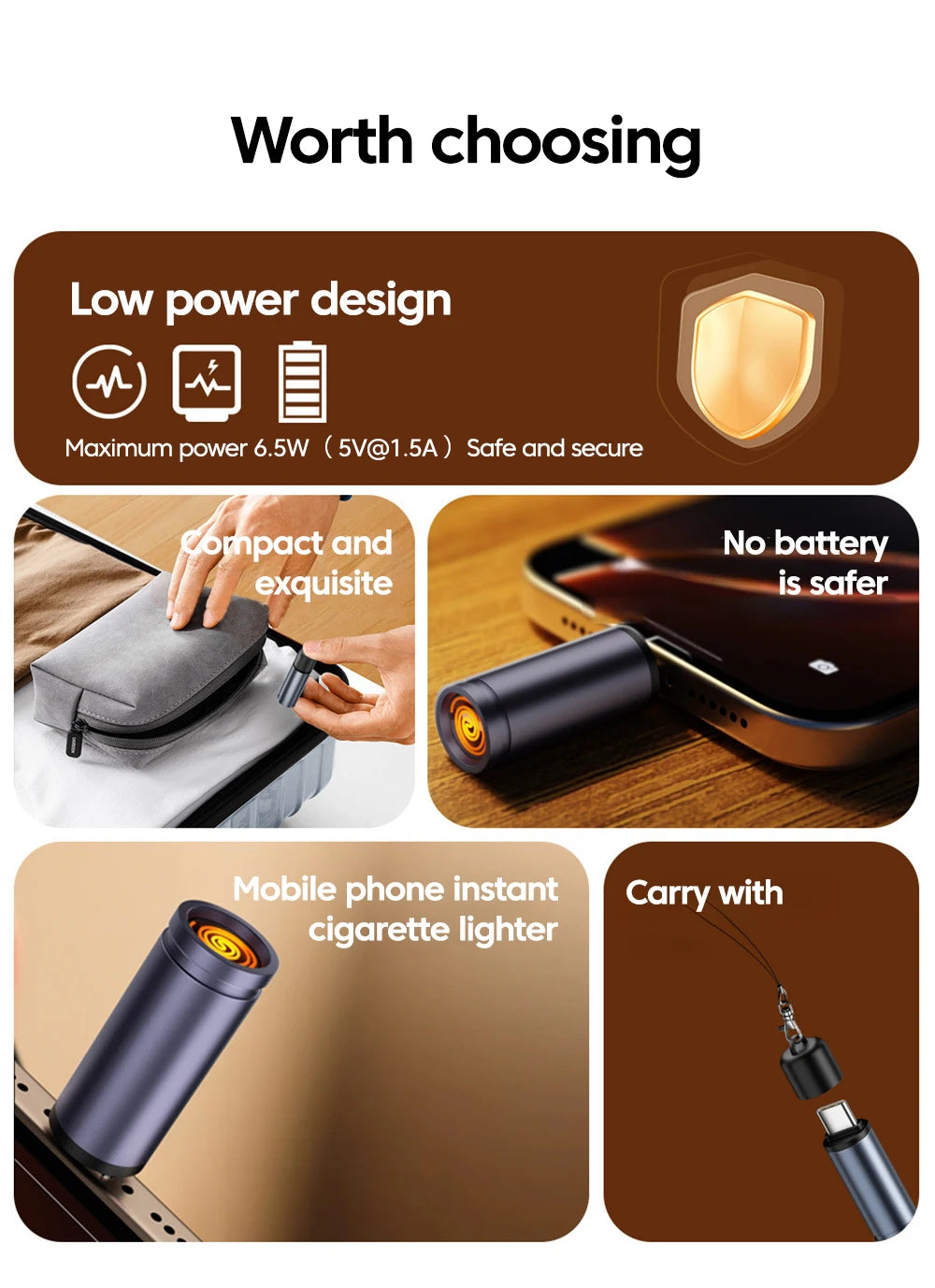 Type-C Mobile Cigarette Lighter