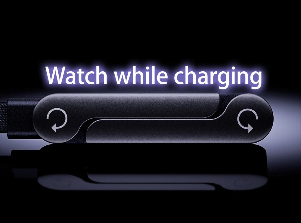 65W USB-C Fast Charging Cable with Foldable Phone Holder