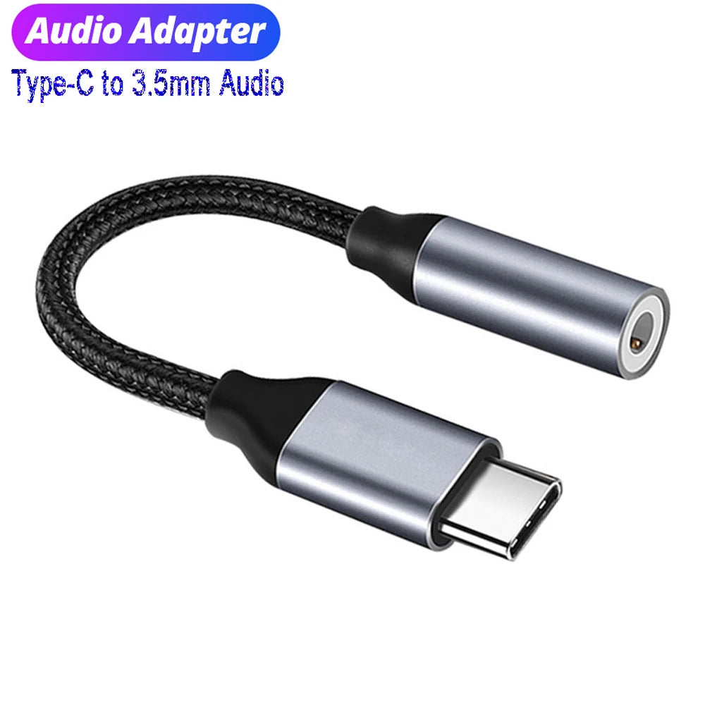 USB Type-C to 3.5mm Audio Adapter Cable