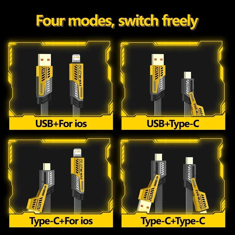 4 in 1 Mecha Fast Charging Data Cable
