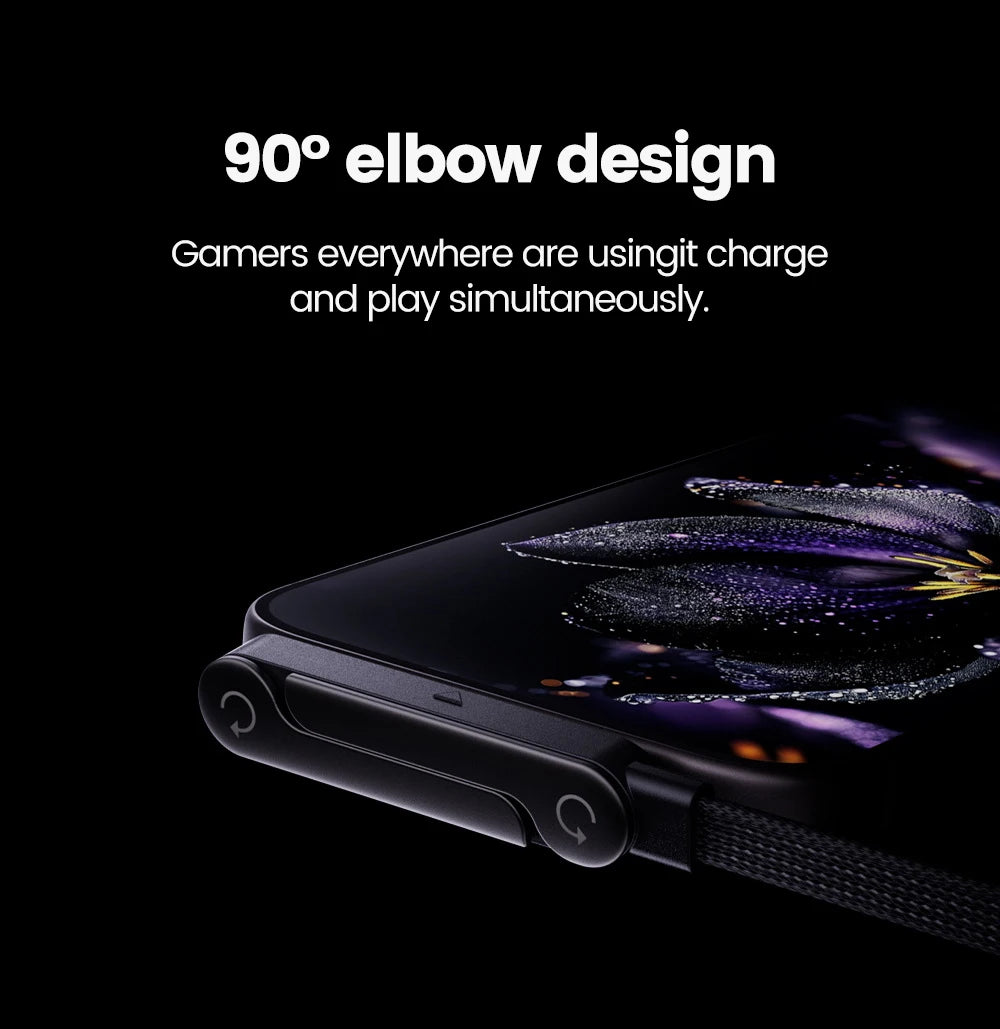 65W USB-C Fast Charging Cable with Foldable Phone Holder
